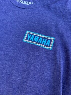 Yamaha Purple Heather Tee with Turquoise Logo